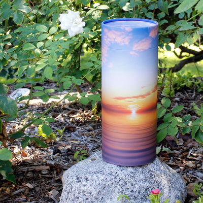 Peaceful Ocean Sunset Scattering - Lotus