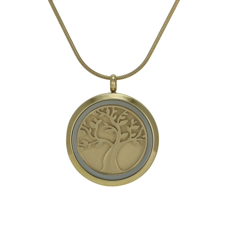 Bronze Tree Cremation Pendant - Lotus