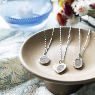 Cross Fingerprint Pendant - Lotus