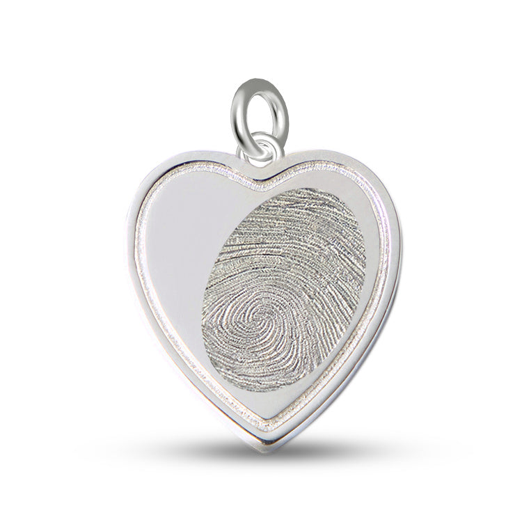 Heart Fingerprint Pendant - Lotus