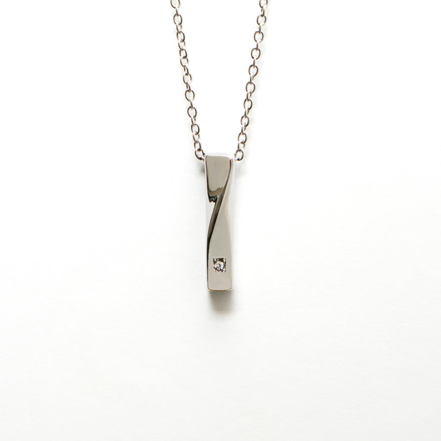 Jeweled Bar Pendant - Lotus