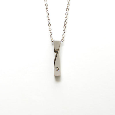 Jeweled Bar Pendant - Lotus