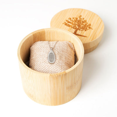 Teardrop Fingerprint Pendant - Lotus