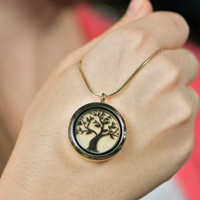 Bronze Tree Cremation Pendant - Lotus
