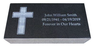 Granite Memorial Stone - Lotus