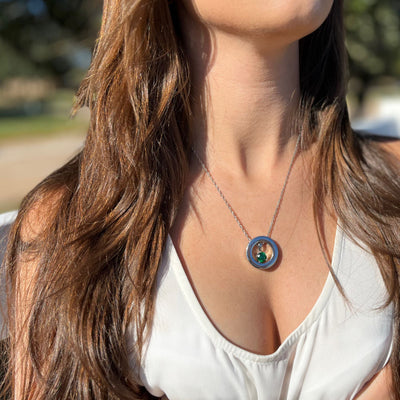 Circle of Life Cremation Pendant - Lotus